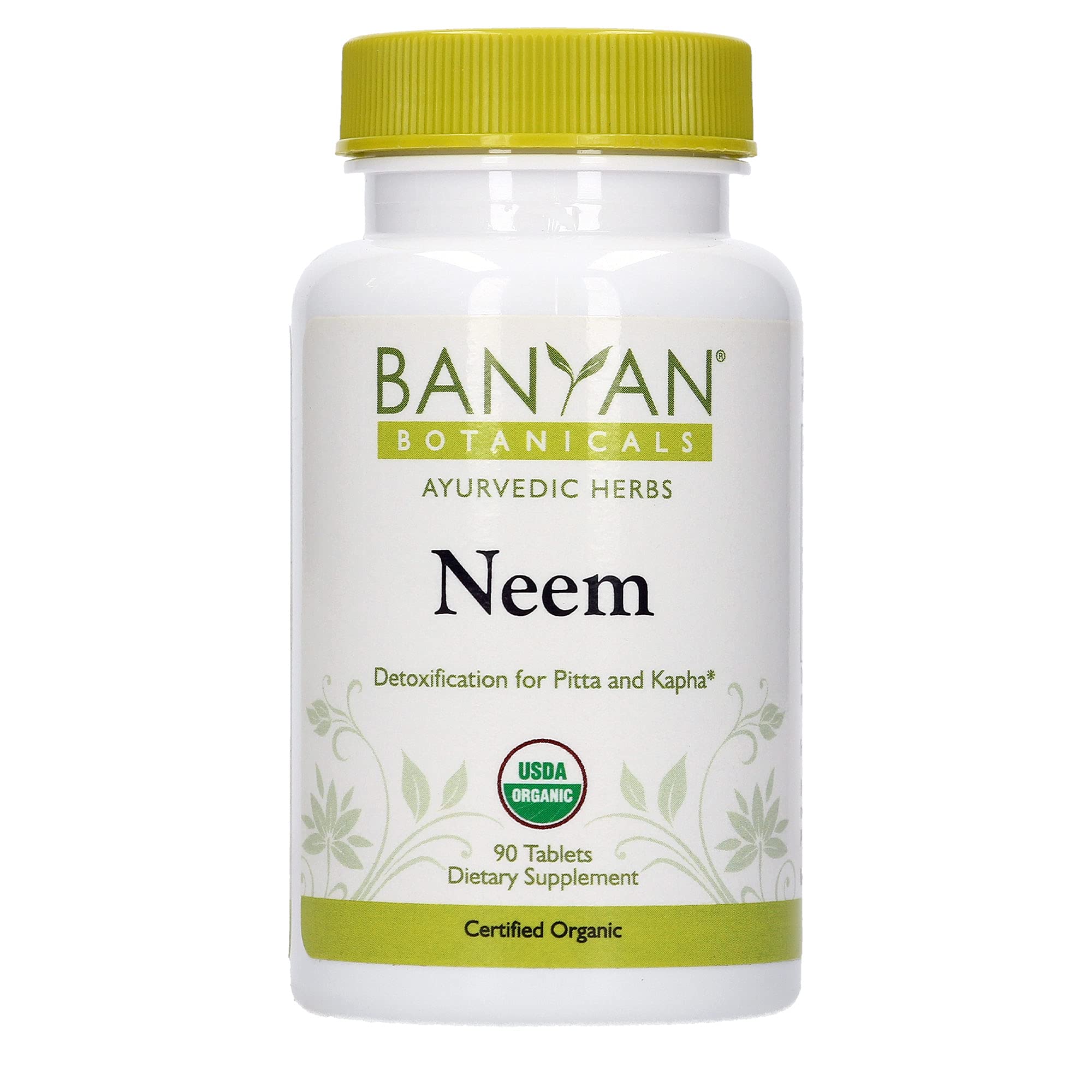 Banyan Botanicals Neem Tablets – Organic Neem Leaf (Azadirachta Indica) – Supports Natural Detoxification, Healthy Skin, and Immune Health* – 90 Tablets – Non-GMO Sustainably Sourced Vegan