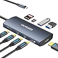 Amazon.com: USB C Video Output Hub, 3 USB-C & 2 USB-A 3.2 10Gbps Ports ...
