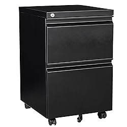 SISESOL 2-Drawer Mobile File Cabinet - Under Desk