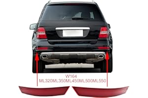BETRONG Rear Bumper Reflector Assembly Left & Right Pair Set Compatible With Mercedes-Benz W164 ML320 ML350 ML500 2008 2009 2010 2011 Replacement OEM ‎1648200374 1648200674