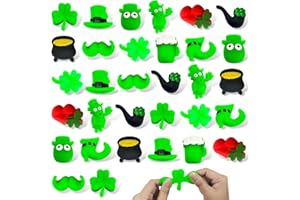 ASEKONC St Patrick's Day Mochi Squishy Toys 32 Packs Mini Cute Squeeze Toy Stress Reliever Anxiety Packs for St Patricks Day Party Favors Students Classroom Prizes Exchange Gift