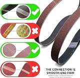 TPmax 13mmx457mm Sanding Belts Pack 60 Pcs Aluminum Oxide Grits 40-240 view 4