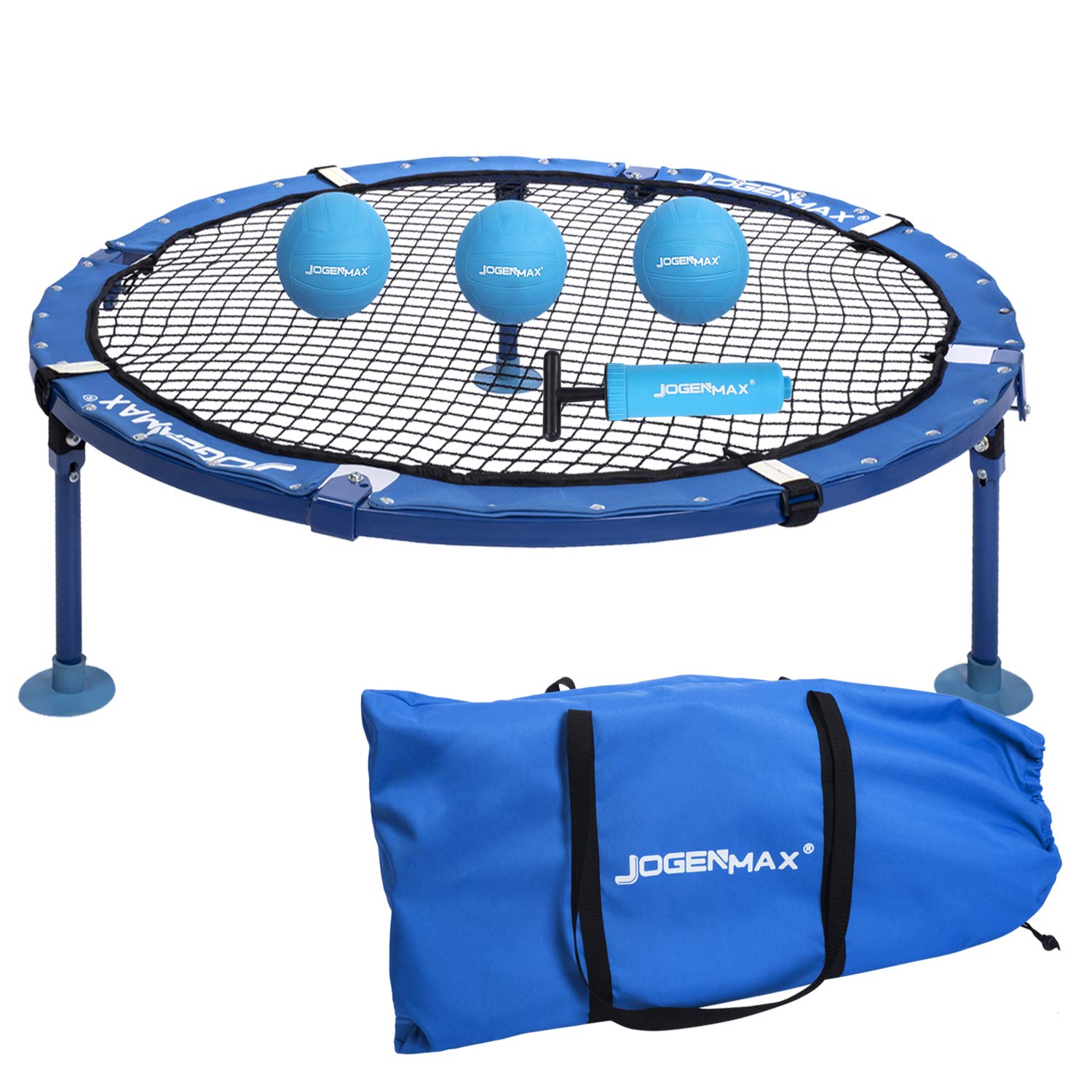 Jogenmax Spike Battle Ball Game Nets,Fully Foldable, Includes 3 Balls,Drawstring Bag,Played Outdoors, Indoors, Lawn, Yard, Beach, Tailgate, Park, for Boys, Girls, Teens, Adults, Family