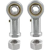 Biaungdo 2 Pcs 304 Stainless Steel PHSB8 Rod End Bearing, 1/2 x 1/2-20 | Female Right Hand, Heim Joint Rod End Bearing, With Jam Nut