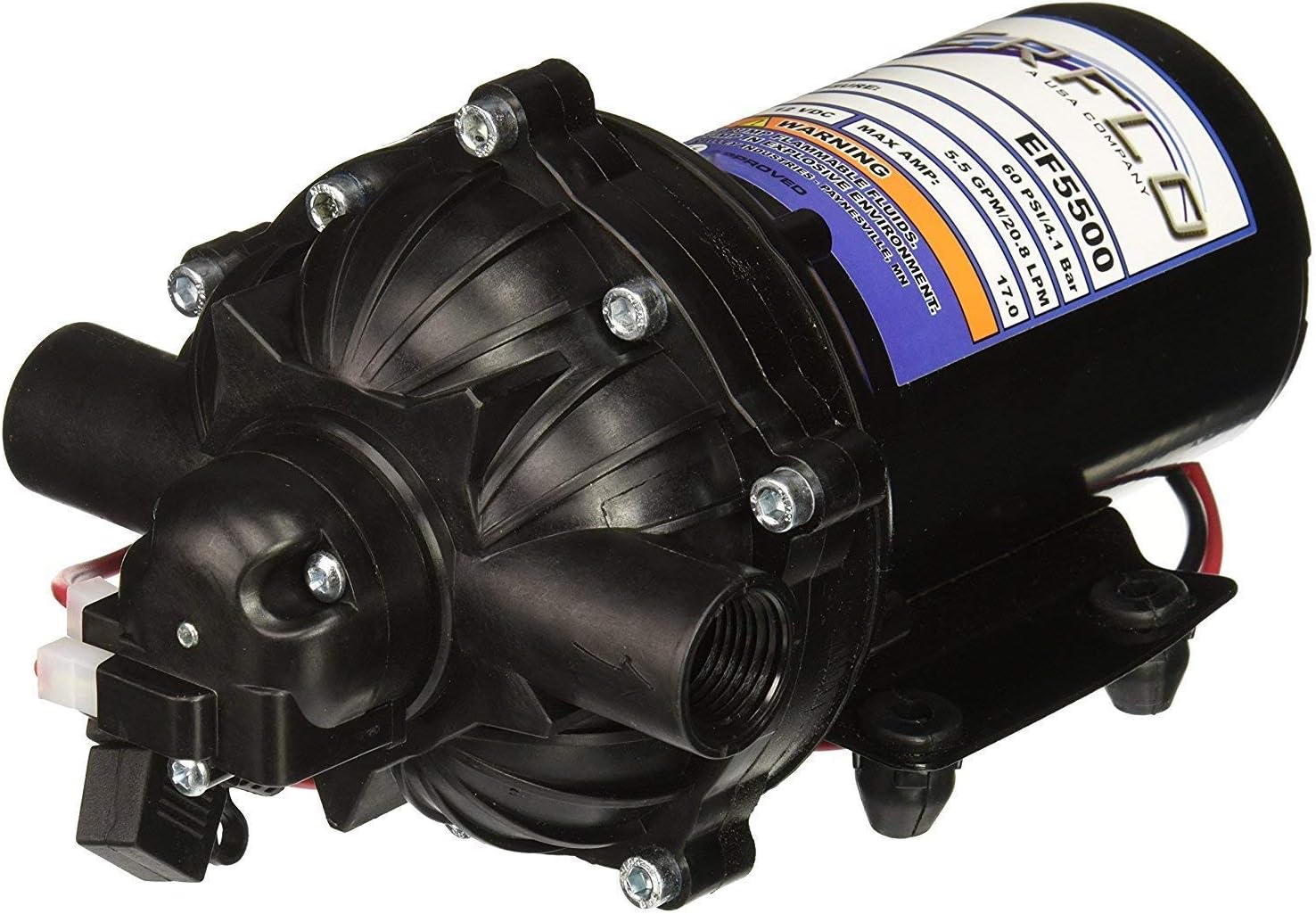 Everflo EF5500 12V Diaphragm Pump Boxed with 1/2" NPT