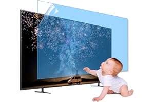 JQZWXX XRRX 43-65 Inch TV Screen Protector, Frosted Matte Anti Glare Outdoor/Indoor Anti Blue LightDustproof Filter Film, Relieve Eye Strain and Sleep Better, for LCD、LED、4K OLED / 65in 1429x804mm