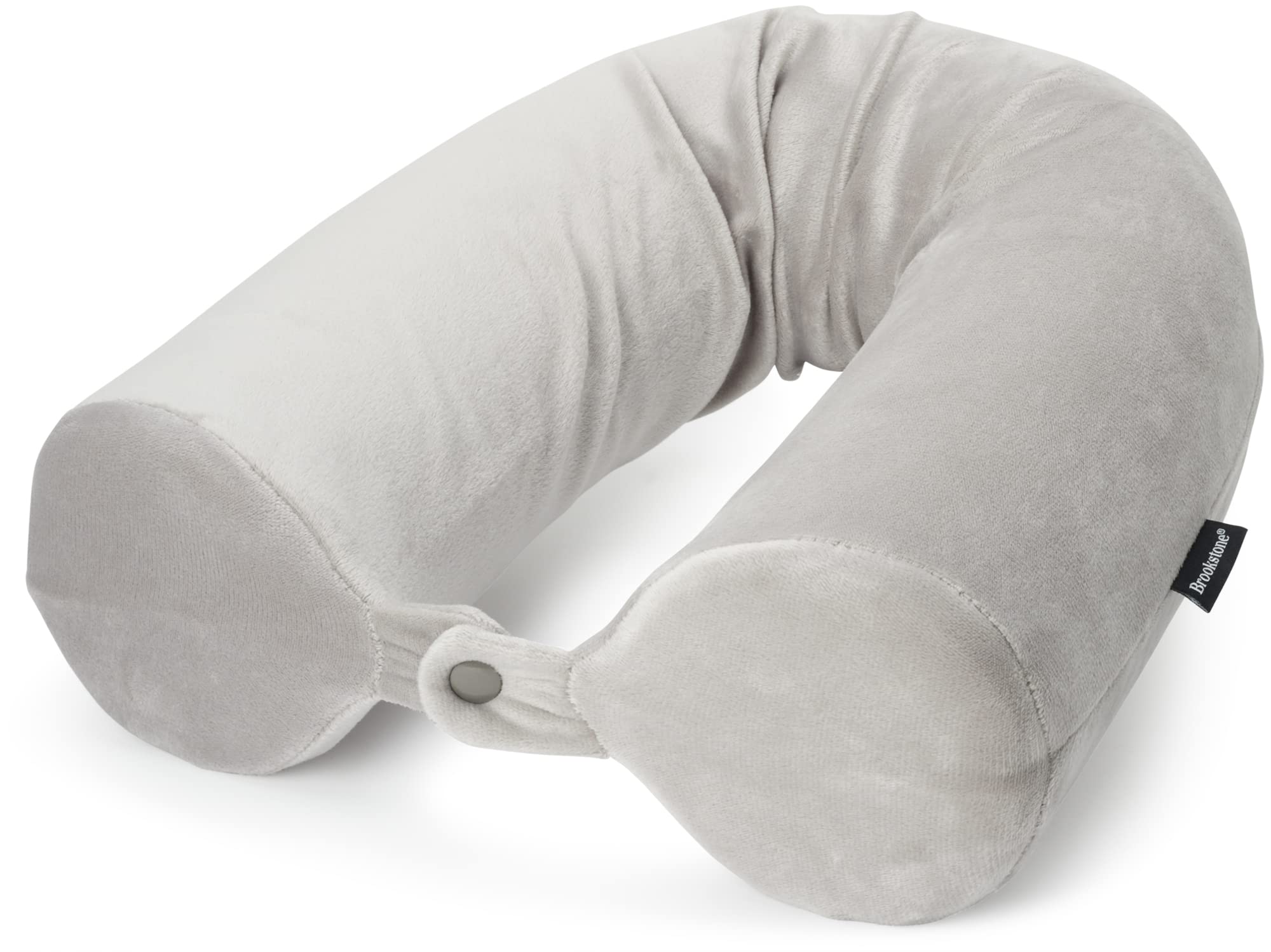 Photo 1 of Brookstone Free Form Travel Pillow - Lightweight Flexible Memory Foam Travel Neck Pillow for Sleeping, Car, Airplane & Travel Support, Grey