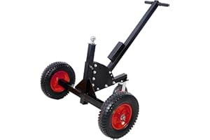 DOPERFE 2-in-1 Heavy Duty 1,500lbs Trailer Dolly Load Capacity, Trailer Mover 2" Hitch Ball, 24''-35.4'' Adjustable Height Trailer RV Boat (Black+Red)