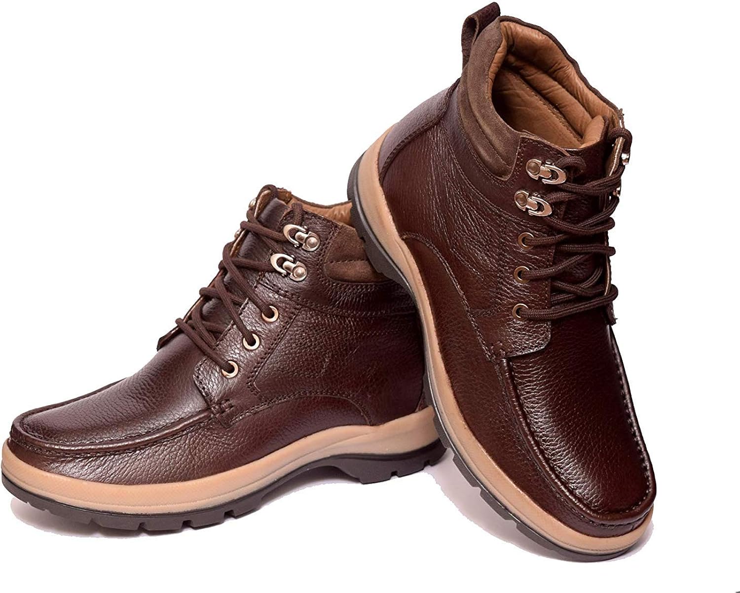 brown leather casual boots