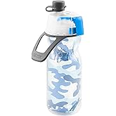 O2COOL Mist 'N Sip Misting Water Bottle 2-in-1 Mist And Sip Function With No Leak Pull Top Spout Kids Water Bottle Sports Water Bottle - 12 oz