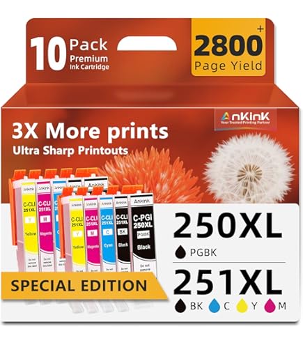 Amazon.com: Kogain PGI-250XL CLI-251XL 5 Color Value Pack