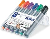 Staedtler 356 WP6 Lumocolor Flipchart Markers Assorted Colours Pack 6 view 4