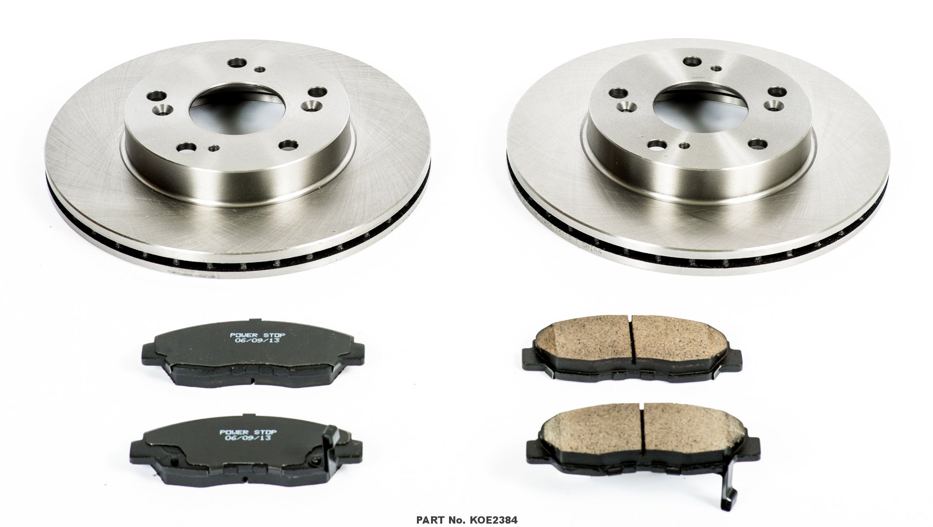 Power Stop KOE2384 Autospecialty Front Replacement Brake Kit-OE Brake Rotors & Ceramic Brake Pads