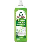 Frosch Dishwashing Liquid Green Lemon &ndash; Eco-friendly Dish Soap with Green Lemon, pH-Neutral, Skin-friendly, 750ml (25.36 fl oz) &ndash; Removes Grease &amp; Dirt, Fresh Lime Scent