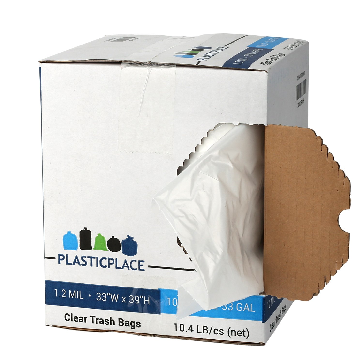 clear plastic trash bags 33 gallon
