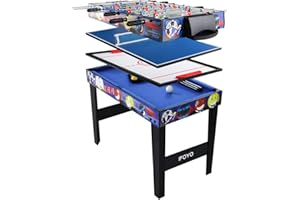 IFOYO Combo Game Table for Kids, 4 in 1 Pool Table Foosball Table Hockey Table Ping Pong Table Ideal for Kids