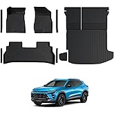 GALVAGNITE Floor Mats for Chevy Trax/Buick Envista 2024-2026, All Weather Floor Mats Trunk Cargo Liner with Backrest Protectors and Door Sill Guards Accessories, Full Coverage Set