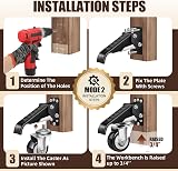 SPACECARE Workbench Casters Kit Heavy Duty Retractable 600Lb Capacity Quick view 4