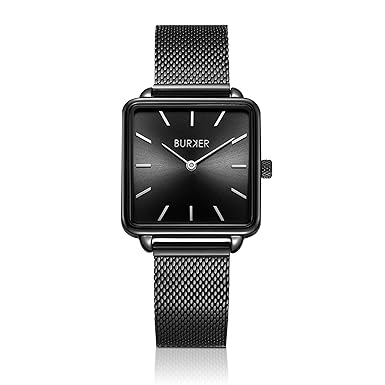 Burker Chloe Damenuhr | 28mm Uhr für Damen mit Ziffernblatt | Frauen Quarz Armbanduhr wasserdicht (30M) | Kleines Flaches Wat