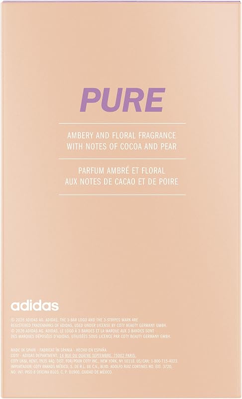 Pure Eau de Toilette, 100 ml (Pack de 1), notas de cacao, pera y benjuí, fragancia para mujer, larga duración, fragancia deportiva — foto 3 de 3