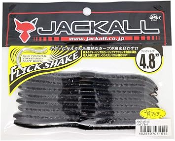 Amazon Jackall ジャッカル ワーム フリックシェイク4 8インチ 有頂天ソリッドブラック Jackal ジャッカル ルアー