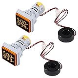 AITRIP 2Pack LED Display Voltmeter, Square Dual