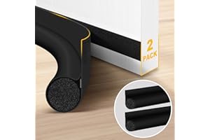 HomeProtect 2 Pack Door Draft Stopper 36 Inch for Bottom of Doors- Adjustable, Door Sweep for Bottom of Door, Weather Stripping Door Seal Interior & Exterior, Block Cold Air, Sound Light Dust