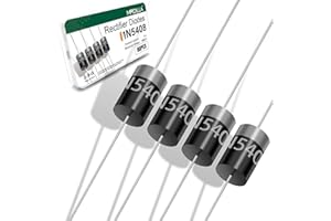 MRDILLA 80PCS 1N5408 Rectifier Diodes 3A 1000V, for High Voltage AC to DC Conversion and Power Supply Circuits
