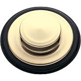 InSinkErator Garbage Disposal Kitchen Sink Stopper, Fits Standard Kitchen Drain Size of 3 1/2-Inch Diameter, STP-FG, French Gold