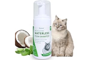 Petstoral Waterless Cat Shampoo No Rinse Kitten Shampoo, Easy Cat Bath Cleaning Fur Lick Safe - Hypoallergenic Cat Shampoo for Long and Short Hair
