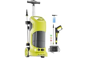 FENGRONG Electric Pressure Washer 4500PSI 2.3 GPM Pressure Washer with 4 Nozzles, 25FT Hose, Soap Tank, Ideal for Car, Driveway, Patio, Pool Yellow