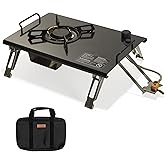 Naturehike Camping Gas Stove for IGT Table, Folding Isobutane Stove with Carry Bag, Portable Camp Stove for Outdoor Car Camping Cooking Tailgating