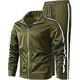 GXAMOY Men's Athletic 2 Pieces Tracksuit Casual Full Zip Jogging Sweat Suit Workout Sports Set Sportswear