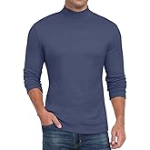 Sailwind Men's Mock Turtleneck Long Sleeve T Shirts Basic Slim Fit Pullover Sweater Thermal Lightweight Tees