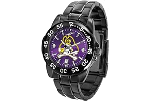 SunTime Men's Fantom Sport Collegiate Team Watch Black with Shiny Anochrome Dial
