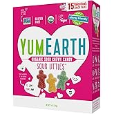 YumEarth Valentine Organic Sour Littles Chewy Candy - Allergy Friendly (Top 9 Free), No Artificial Dyes, Non GMO, Gluten Free