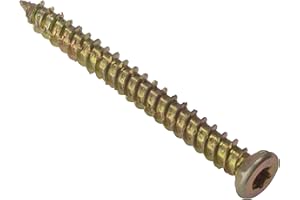 ForgeFix Concrete & Masonry Screws | 7.5 x 122mm | Zinc Yellow Passivated | Box 100
