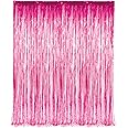 3' x 8' (36" x 96") Pink Tinsel Foil Fringe Door Window Curtain Party Decoration