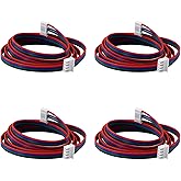 TIEXYE 4Pcs 1M 3D Printer Stepper Motor Cables XH2.54 4Pin to 6Pin, Ender 3 Stepper Motor Wire/Terminal Motor Wires for 3D Pr