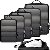 BAGAIL 6 Set Ultralight Compression Packing Cubes Packing Organizer for Travel Accessories Luggage Suitcase Backpack