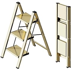 SOLADDER 3 Step Ladder, Anti-Slip and Lightweight