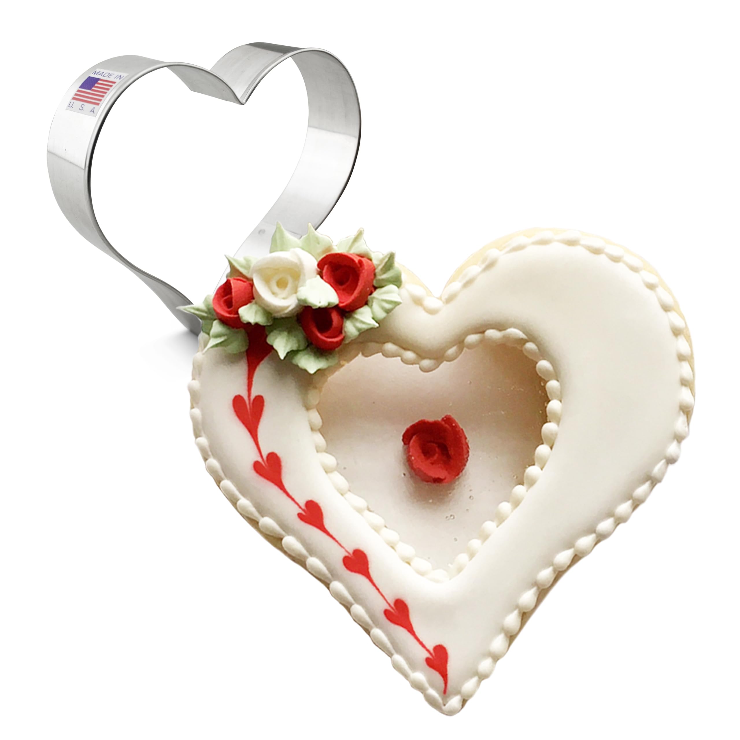 Heart Cookie Cutter 10.2 cm Made in USA by Ann Clark