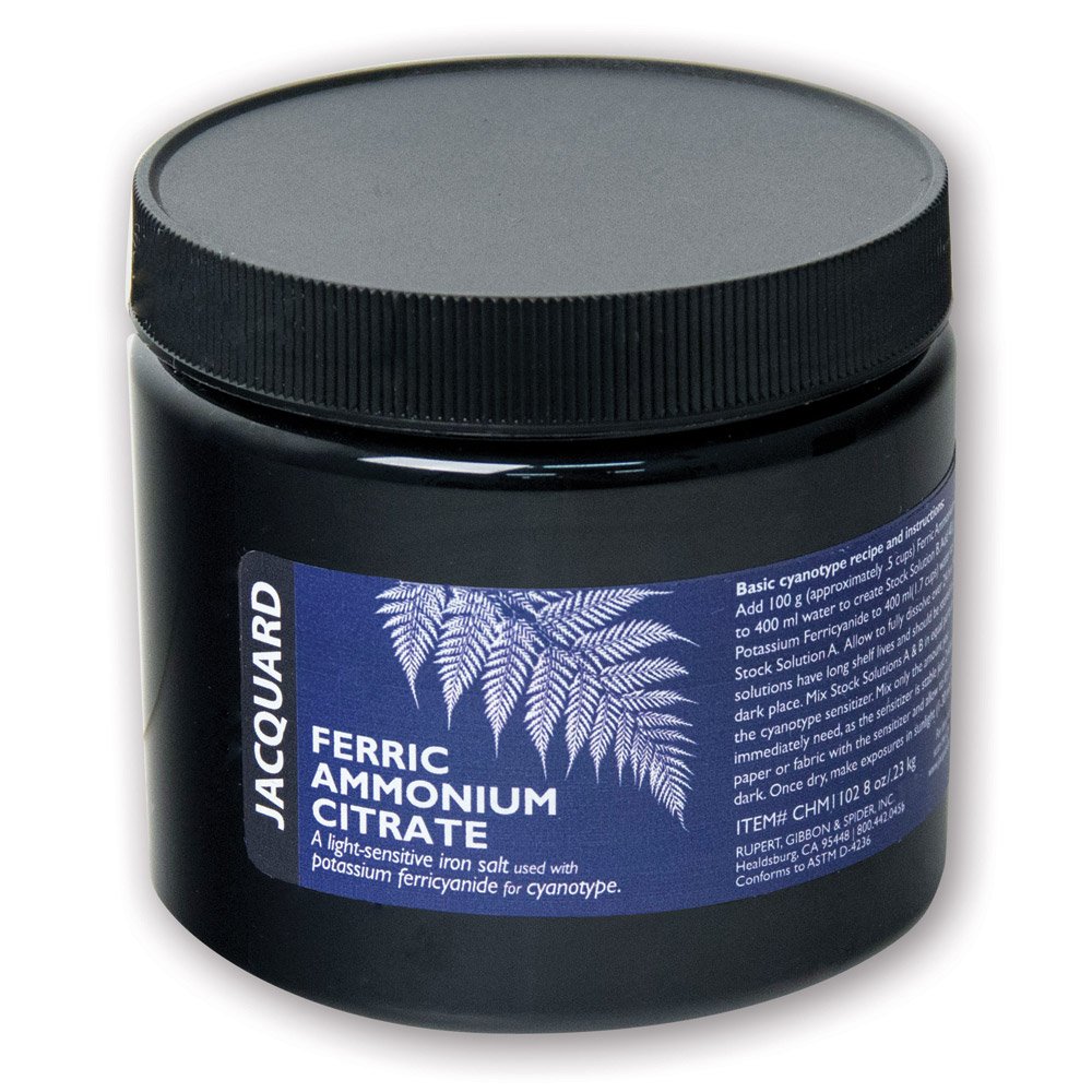 Jacquard Ferric Ammonium Citrate for Cyanotype Sun Prints, Light Sensitive Alternative Photography Sensitizer for Fabric and Paper Projects, 8oz