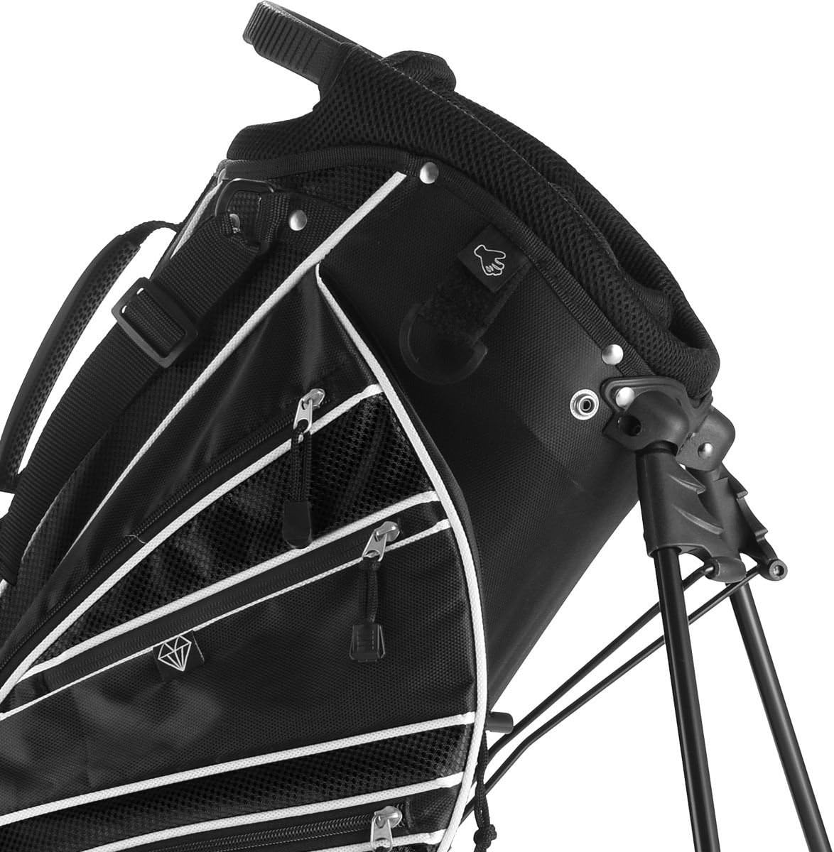 Tangkula Golf Stand Bag w/6 Way Divider Carry Organizer Pockets Storage Golf Travel Bag(Black) : Sports & Outdoors