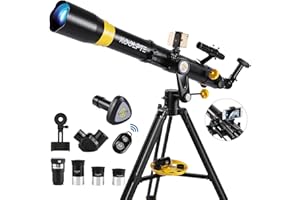 KOOLPTE Telescope with Digital Eyepiece - Astronomy Refracting Telescope 90mm Aperture 900mm.For Beginners,Kids and Professionals, Vertisteel Altazimuth Mount, Powerful and Compact.Perfect for Observing Black