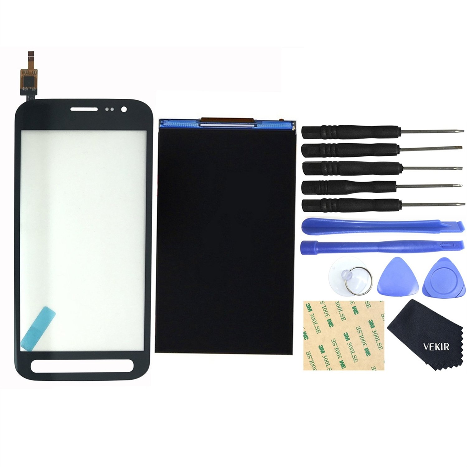 VEKIR LCD Display Panel Replacement + Touch Panel Replacement Screen for Samsung Galaxy Xcover 4 G390F