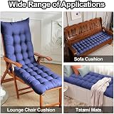 DKIEI Thicken Sun Lounger Cushion 160x50x8cm Blue Anti-Slip Straps view 2
