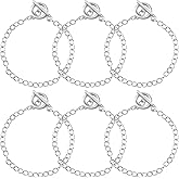 Isslly 6 PCS Bracelet Chains for Jewelry Making, Chains with OT Buckle Link Chain Bracelets for Women DIY Crafts