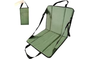 Pozico Portable Stadium Seat Cushion for Bleachers, Folding Lightweight Seat with Backrest for Outdoor Sports and Outdoor Concerts