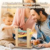 Vanplay Wooden Car Ramp Montessori Toy with 4 Mini Cars Garage kids 1-2 view 6